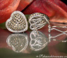 Pretty Heart Studs with Natural Brown & White Diamonds