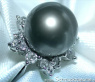 Tahitiperle Ring mit Brillanten