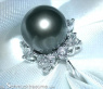 Tahitiperle Ring mit Brillanten