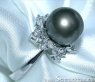 Tahitiperle Ring mit Brillanten