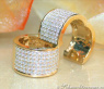 Exquisite Diamond Hoop Earrings in Yellow gold 18k