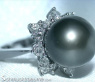 Tahitiperle Ring mit Brillanten