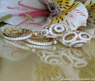 Magnificent Diamond "Egg" Earrings