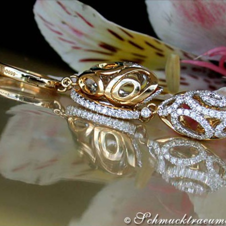 Magnificent Diamond "Egg" Earrings