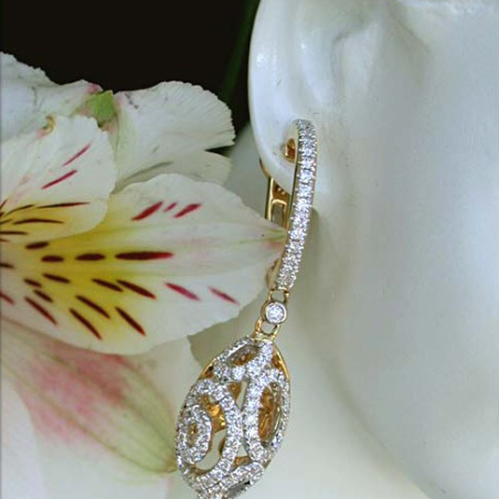 Magnificent Diamond "Egg" Earrings