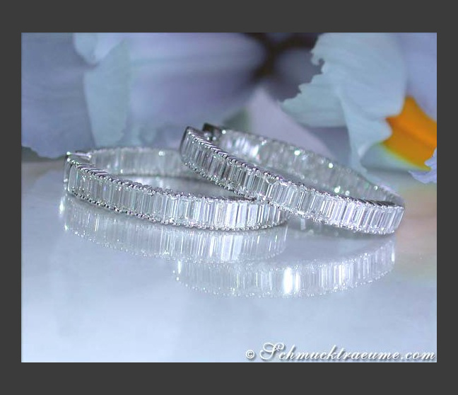High-end Baguette Diamond Hoop Earrings (6,03 ct.)