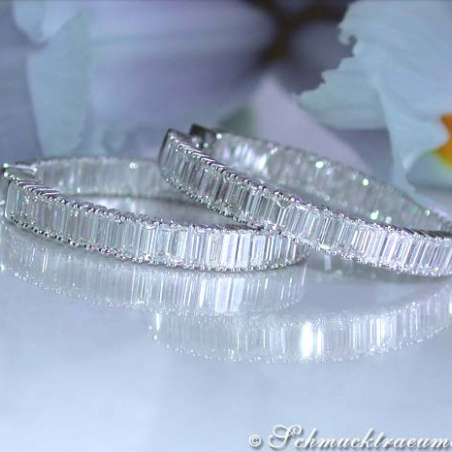 High-end Baguette Diamond Hoop Earrings (6,03 ct.)