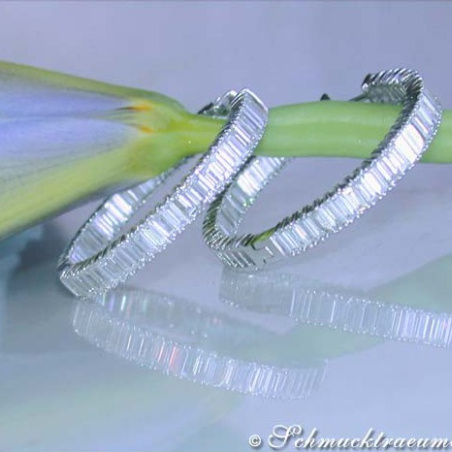 High-end Baguette Diamond Hoop Earrings (6,03 ct.)