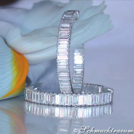 High-end Baguette Diamond Hoop Earrings (6,03 ct.)