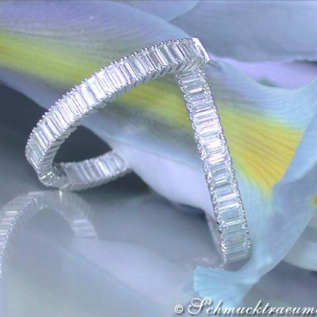 High-end Baguette Diamond Hoop Earrings (6,03 ct.)