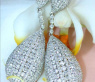 Extra long Diamond Dangling Earrings