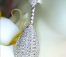 Extra long Diamond Dangling Earrings