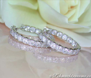 High-end Diamond Hoop Earrings (3,40 ct.)