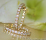 Classic Diamond Hoops in Yellow gold 14k