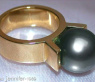 Massive Tahitian Pearl Ring in Yellow gold 14k