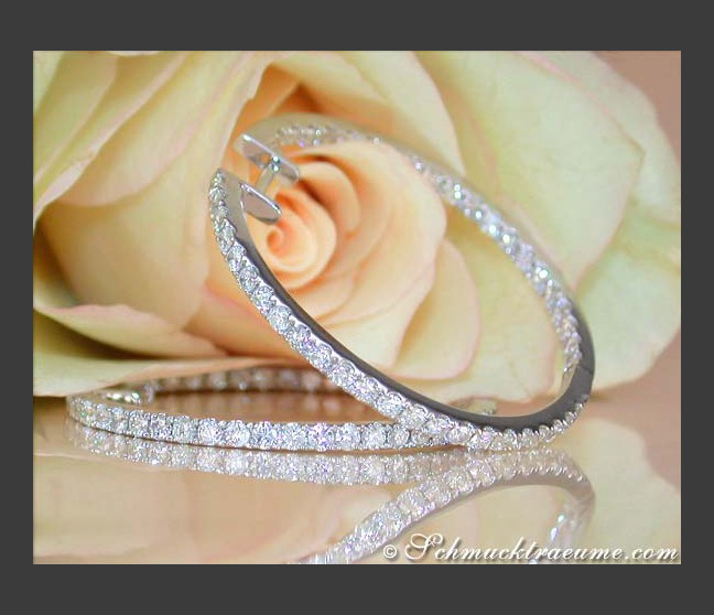 Amazing Diamond Hoop Earrings (Ø 33 mm)