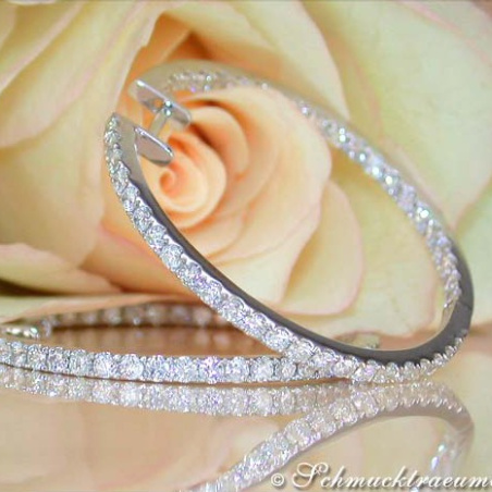 Amazing Diamond Hoop Earrings (Ø 33 mm)