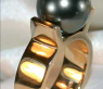 Massive Tahitian Pearl Ring in Yellow gold 14k
