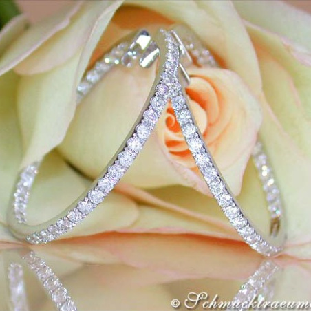 Amazing Diamond Hoop Earrings (Ø 33 mm)