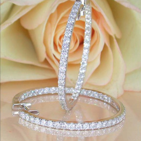 Amazing Diamond Hoop Earrings (Ø 33 mm)