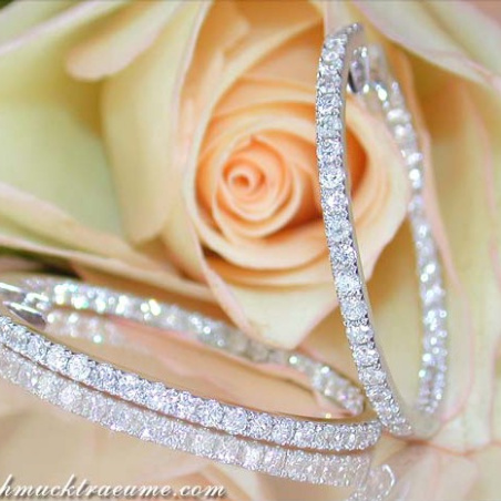 Amazing Diamond Hoop Earrings (Ø 33 mm)