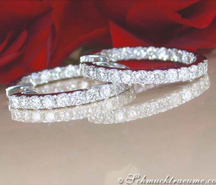 Precious Diamond Hoop Earrings (2,30 ct. - Ø 24 mm)