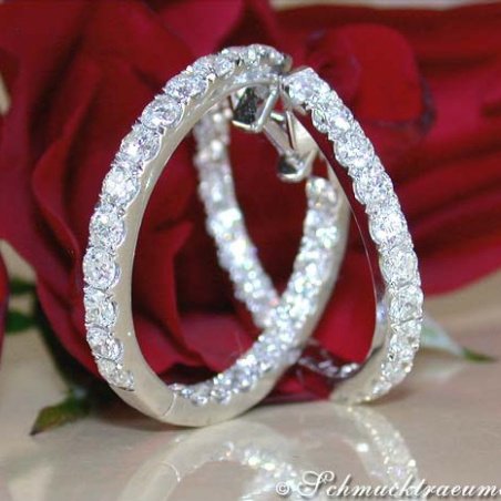 Precious Diamond Hoop Earrings (2,30 ct. - Ø 24 mm)