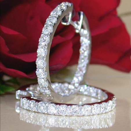 Precious Diamond Hoop Earrings (2,30 ct. - Ø 24 mm)