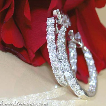 Precious Diamond Hoop Earrings (2,30 ct. - Ø 24 mm)