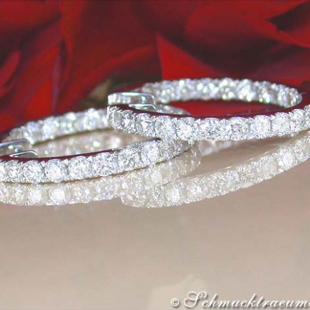 Precious Diamond Hoop Earrings (2,30 ct. - Ø 24 mm)