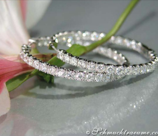 High-end Diamond Hoop Earrings (Ø 40 mm - 5,52 ct.)