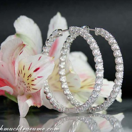 High-end Diamond Hoop Earrings (Ø 40 mm - 5,52 ct.)