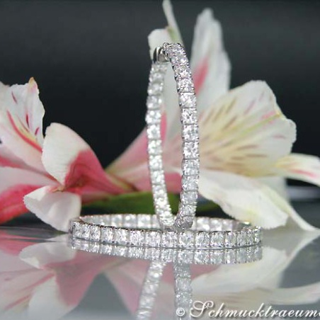 High-end Diamond Hoop Earrings (Ø 40 mm - 5,52 ct.)