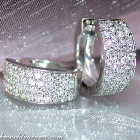 Stately Diamond Huggie Earrings