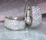 Stately Diamond Huggie Earrings