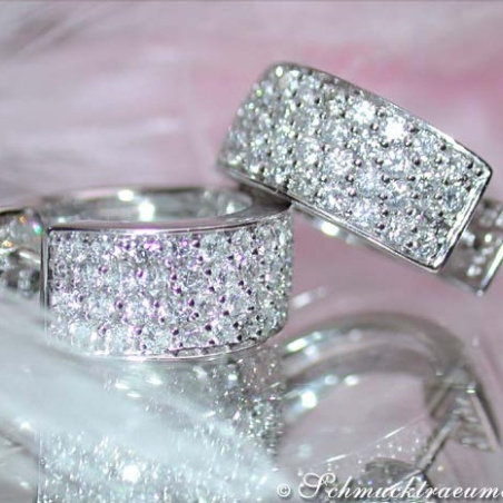 Stately Diamond Huggie Earrings