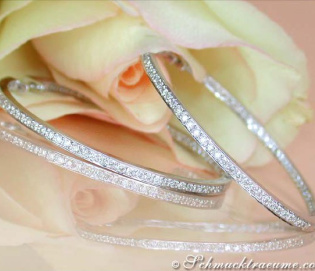 Pretty Diamond Hoops (Ø 45 mm)