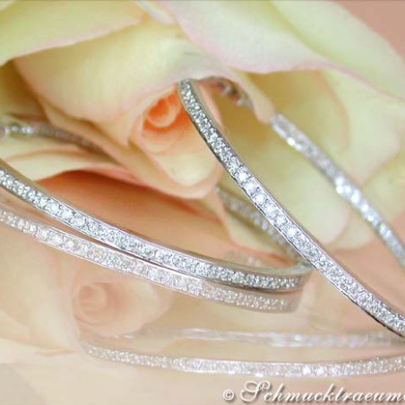 Pretty Diamond Hoops (Ø 45 mm)