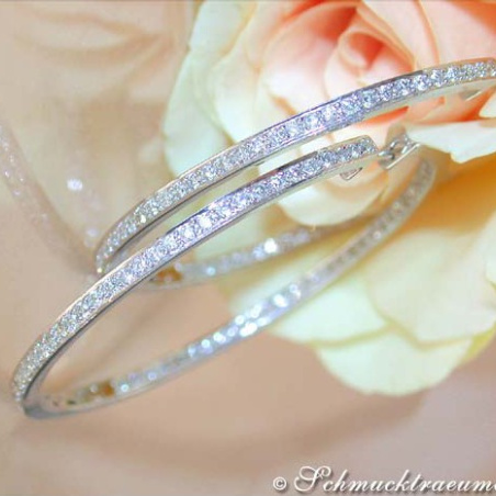Pretty Diamond Hoops (Ø 45 mm)