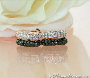 Delicate Black & White Diamond Earrings