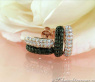 Delicate Black & White Diamond Earrings