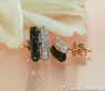 Delicate Black & White Diamond Earrings