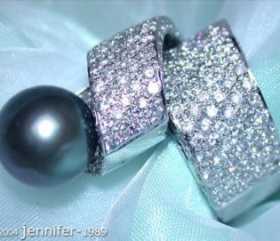 Full Massive Tahitian Pearl Diamond Ring