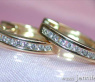 Cute Diamond Hoop Earrings in Yellow gold 14k
