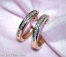 Cute Diamond Hoop Earrings in Yellow gold 14k