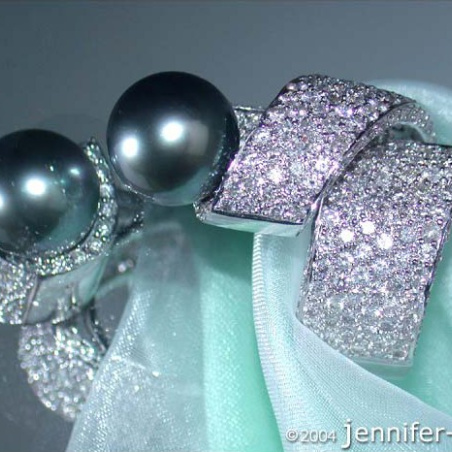 Tahitiperle Ring mit Brillanten