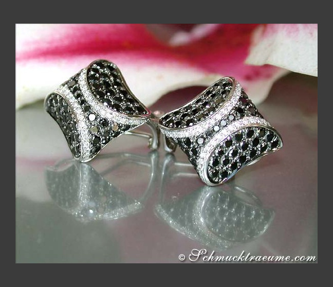 Interesting Black & White Diamond Studs Interesting Black & White Diamond Studs