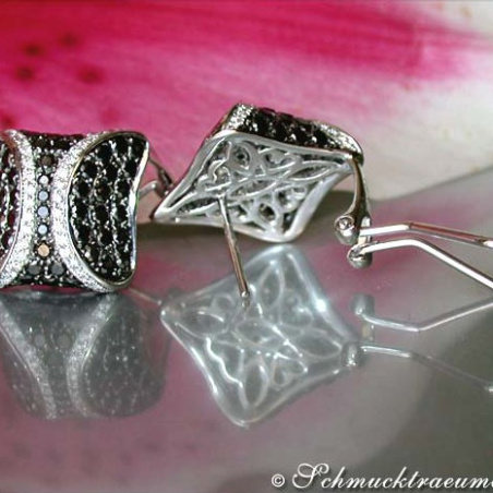 Interesting Black & White Diamond Studs