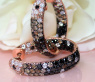 Stately Hoop Earrings with Black, Brown & White Diamonds