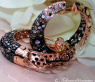 Impressive Hoop Earrings with Black, Brown & White Diamonds